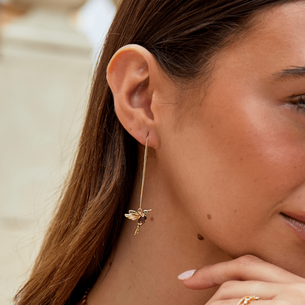 Boucles d'oreilles colibri élégantes