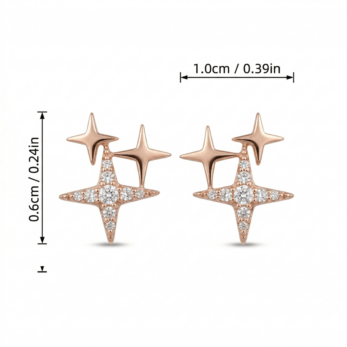 Boucles d'oreilles Étoile Scintillantes