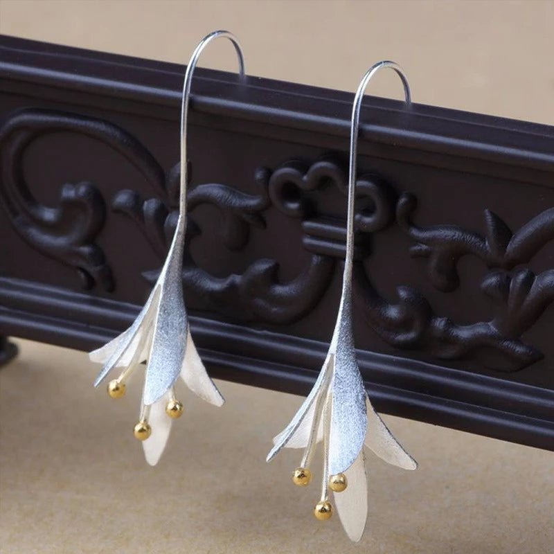 Boucles d'oreilles Fleurs Argent Élégantes