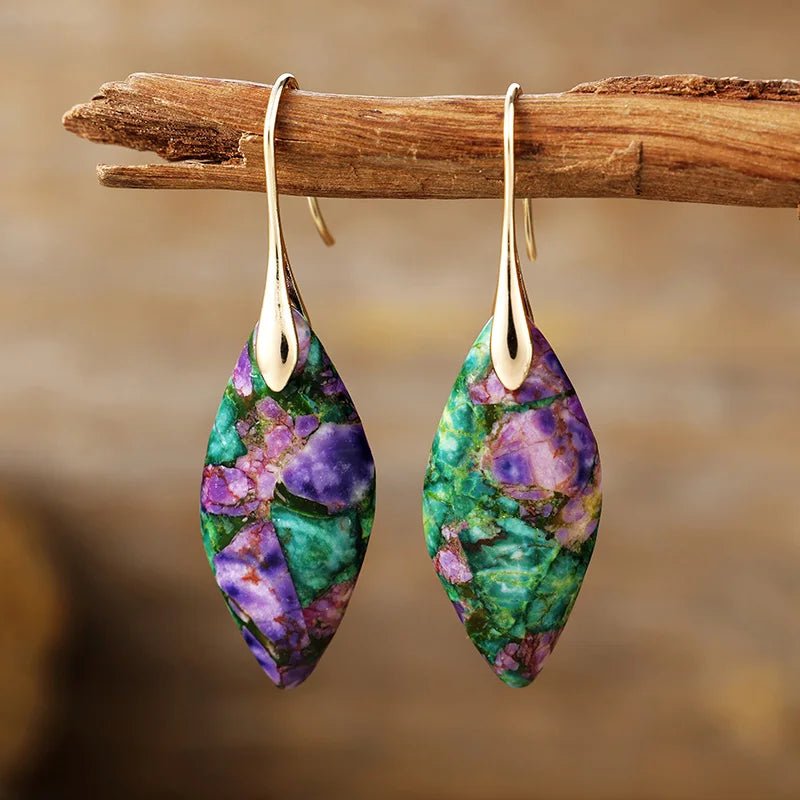 Boucles d'oreilles Gouttes en Pierre Naturelle