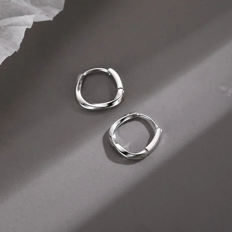 Boucles d'oreilles Inlay Rondes Argent Massif