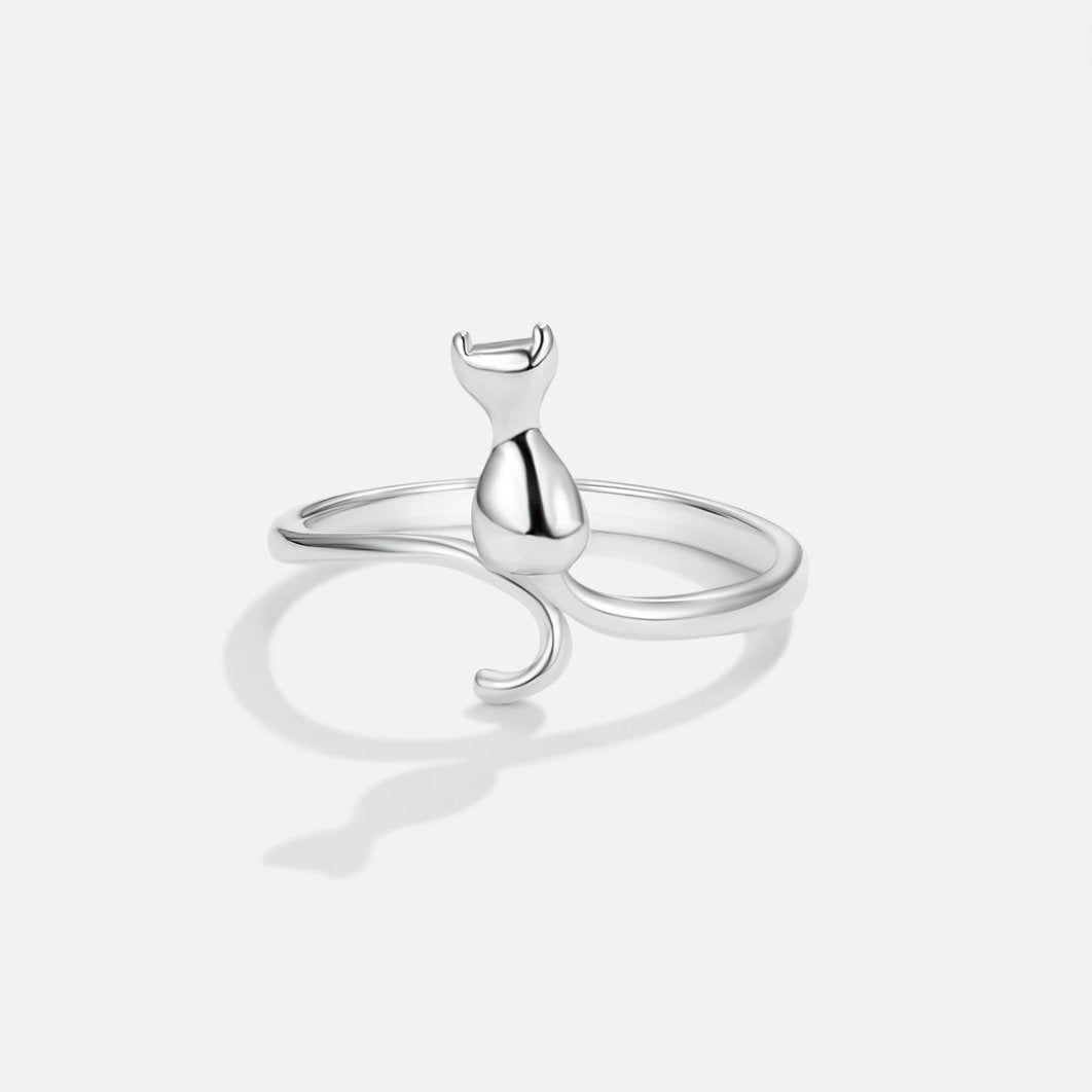 Bague argent chat de minuit
