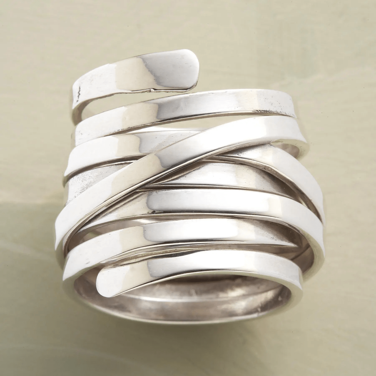 Bliss - Bague argent vintage multi-rangs