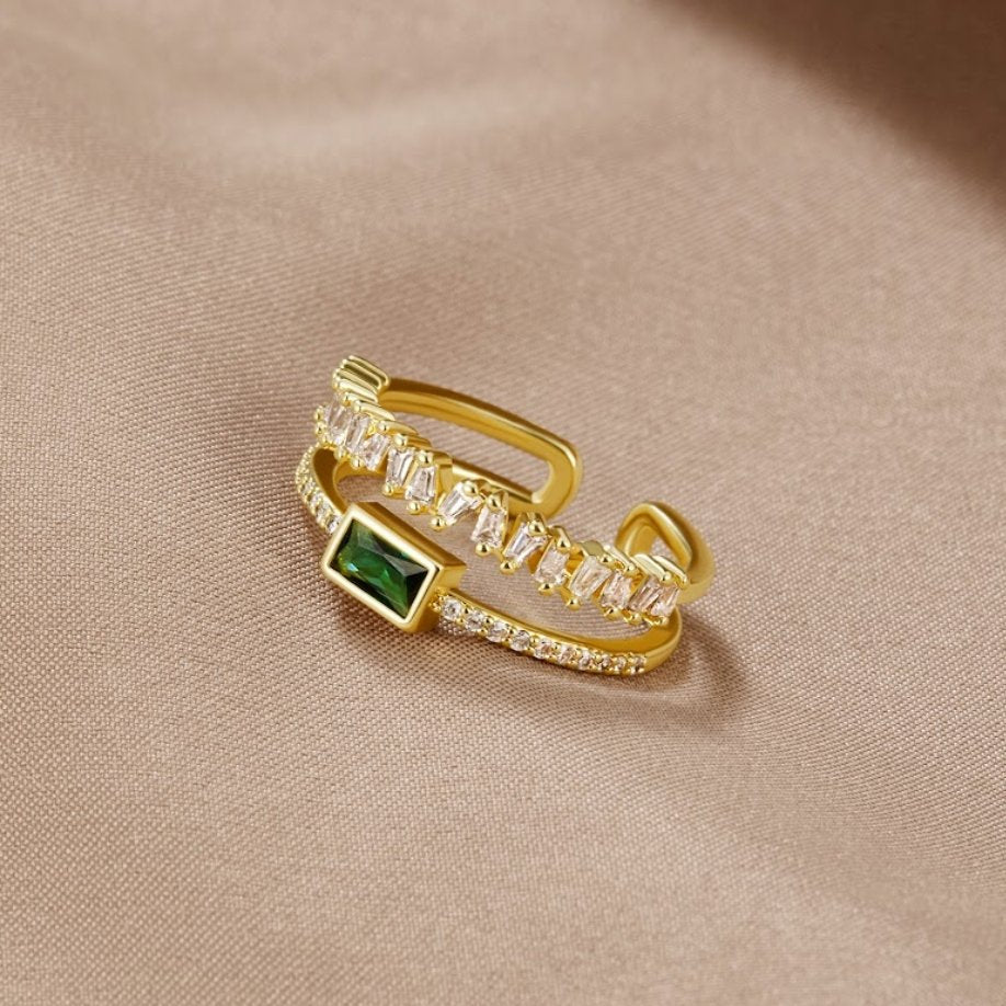 Bliss - Bague cristal superposée