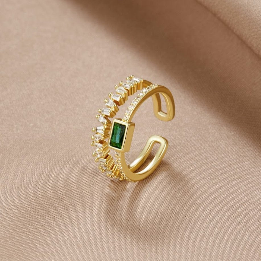 Bliss - Bague cristal superposée
