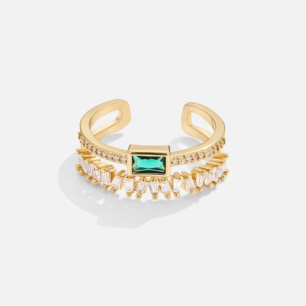 Bliss - Bague cristal superposée