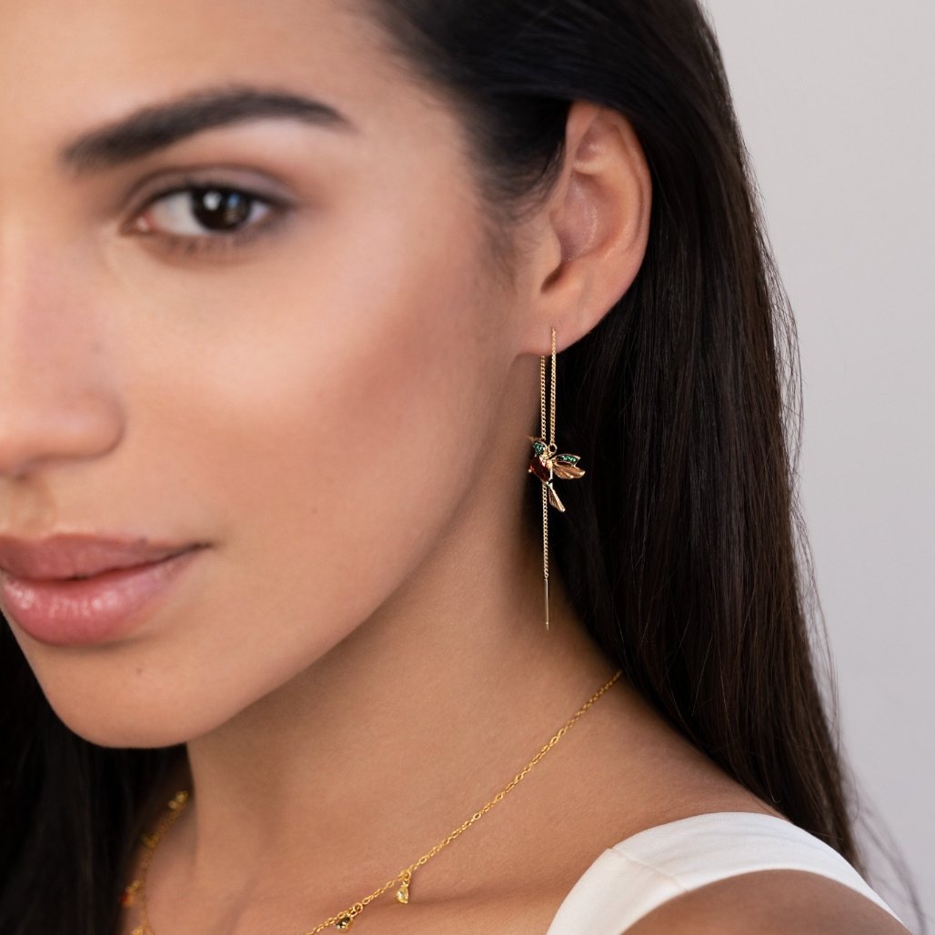 Boucles d'oreilles colibri élégantes