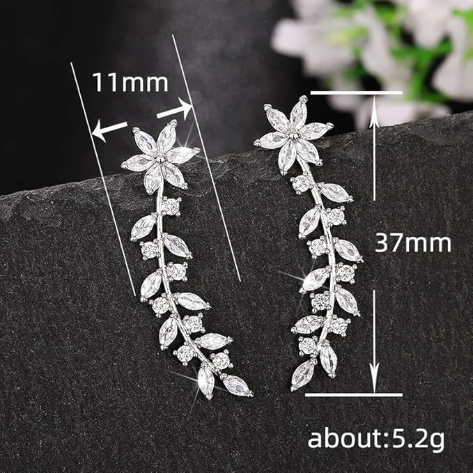 Boucles d'oreilles élégantes en forme de fleur