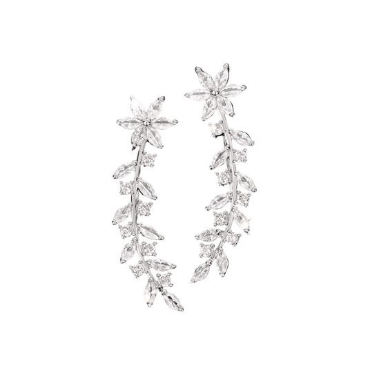 Boucles d'oreilles élégantes en forme de fleur
