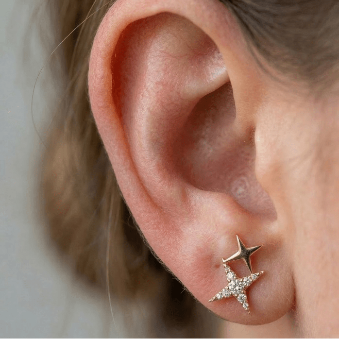 Boucles d'oreilles Étoile Scintillantes