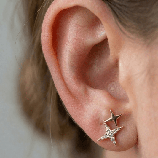 Boucles d'oreilles Étoile Scintillantes