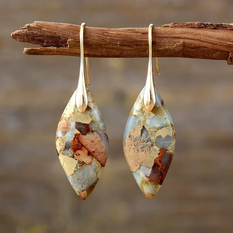 Boucles d'oreilles Gouttes en Pierre Naturelle
