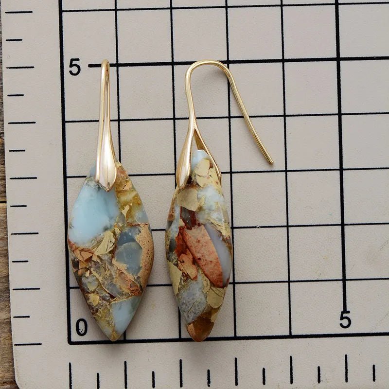 Boucles d'oreilles Gouttes en Pierre Naturelle