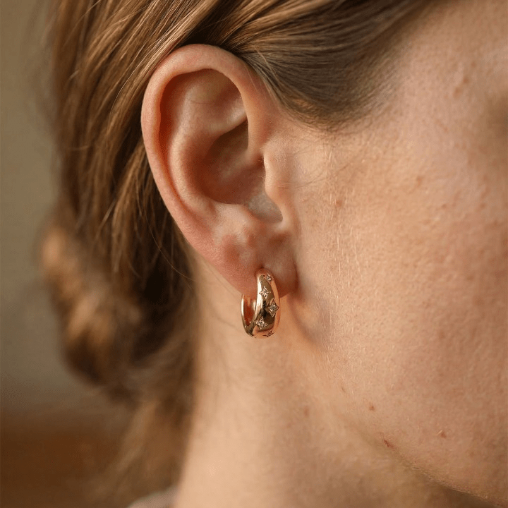 Boucles d'oreilles Or et Argent Luxueuses