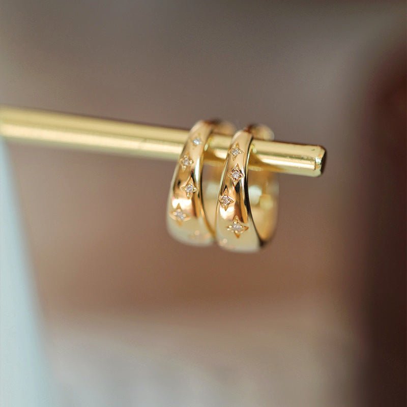 Boucles d'oreilles Or et Argent Luxueuses