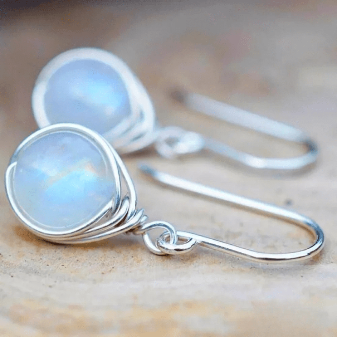 Boucles d'oreilles Pierre de Lune Intemporelles