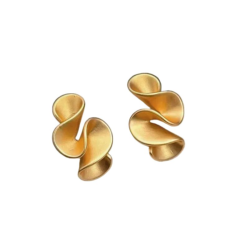 Boucles d'oreilles Puces Fleurs Argent Massif Or 18K