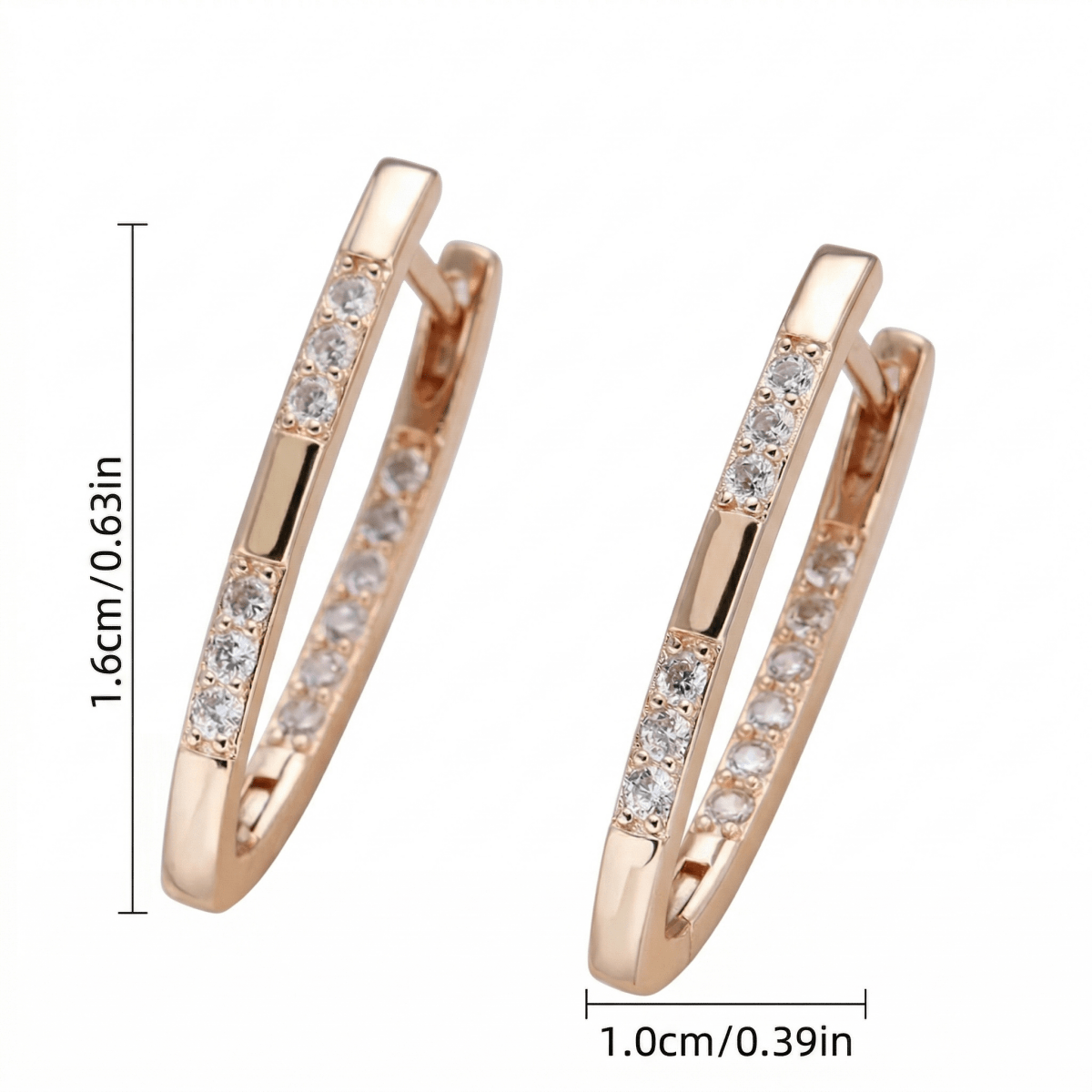 Boucles d'oreilles Sophistiquées avec Pierres Zirconium