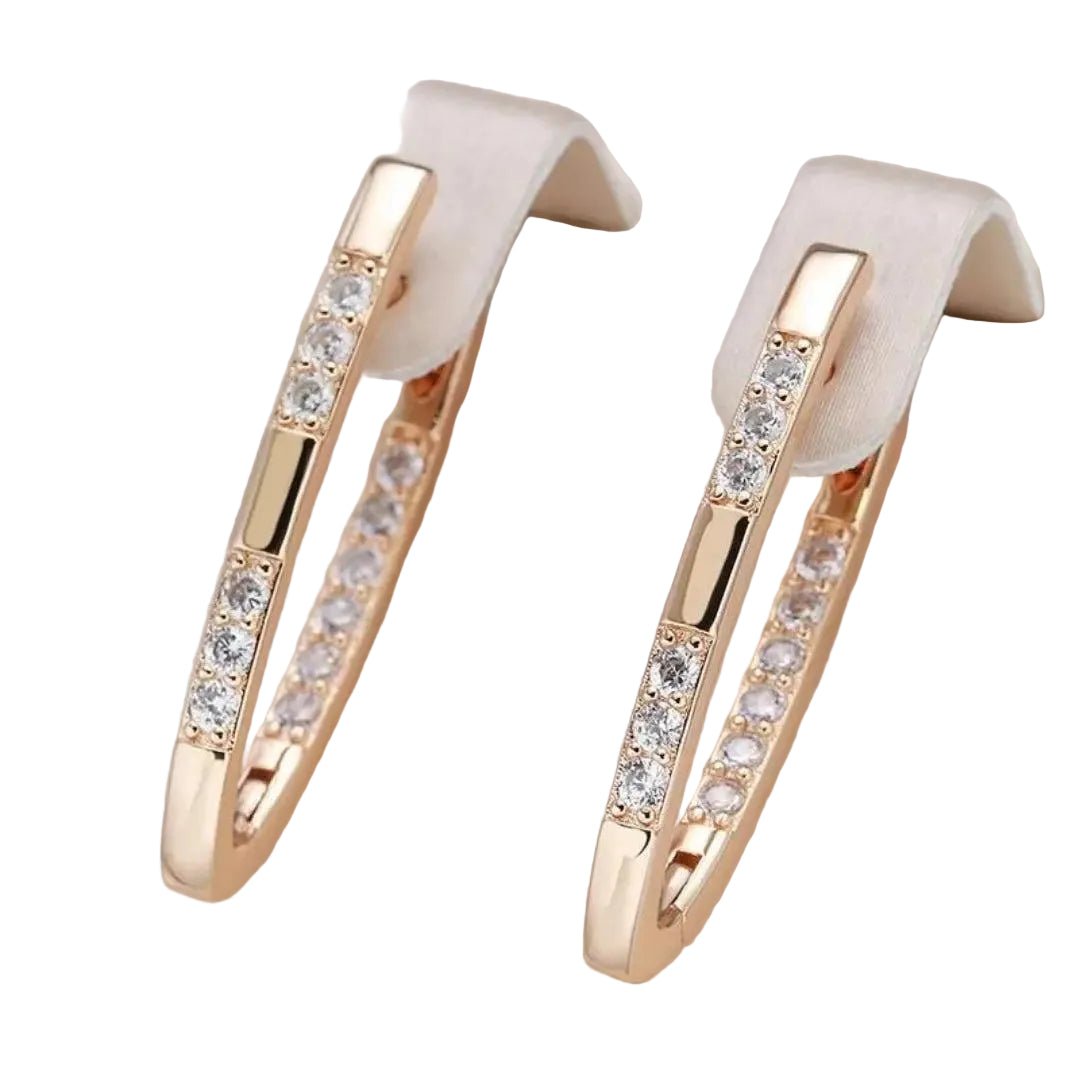 Boucles d'oreilles Sophistiquées avec Pierres Zirconium