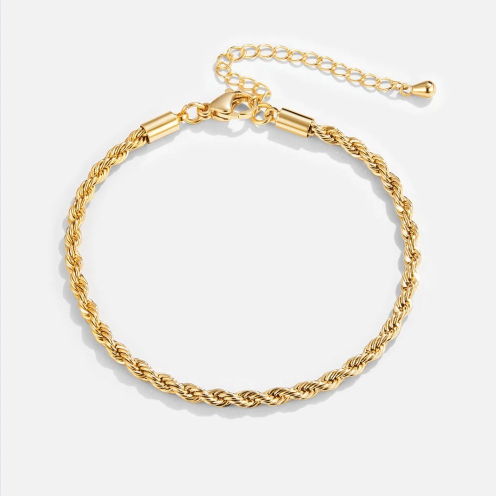 Bracelet doré chic torsadé