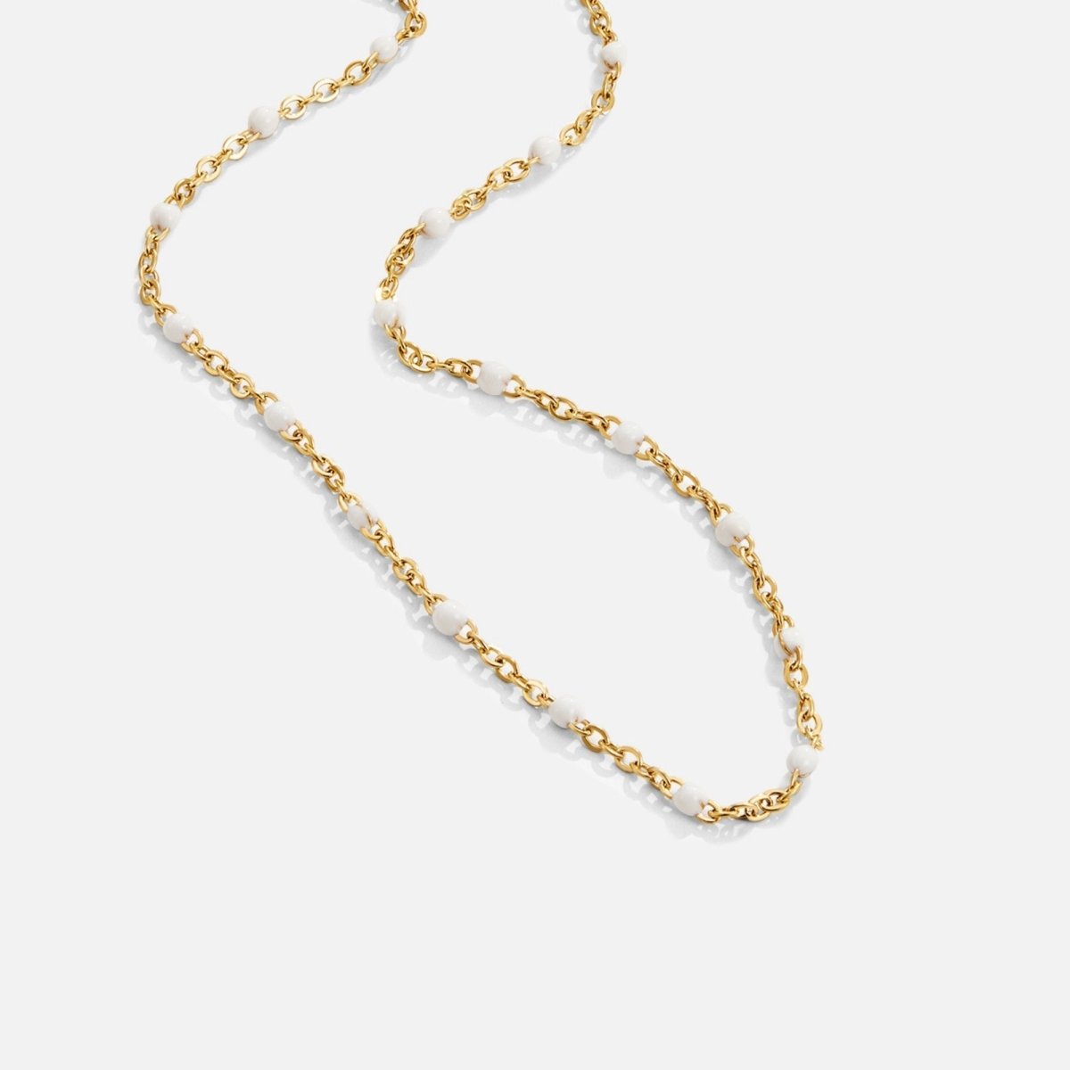 Collier perles blanches épuré