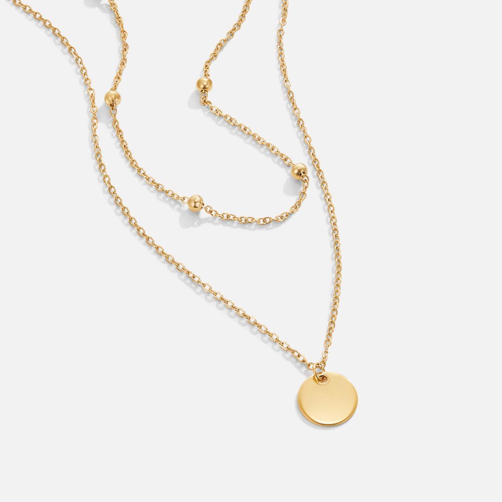 Collier plaques empilées