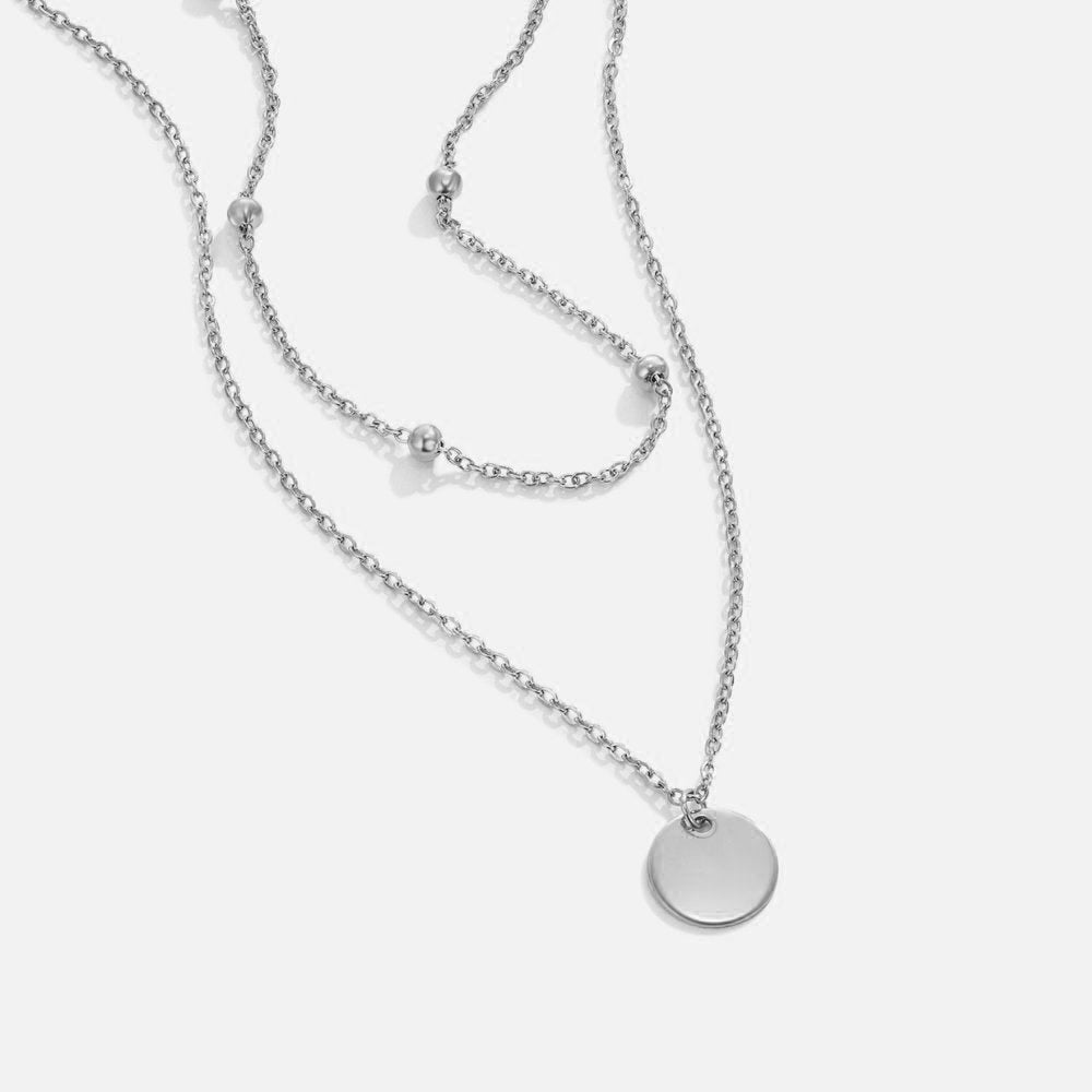 Collier superposé argent