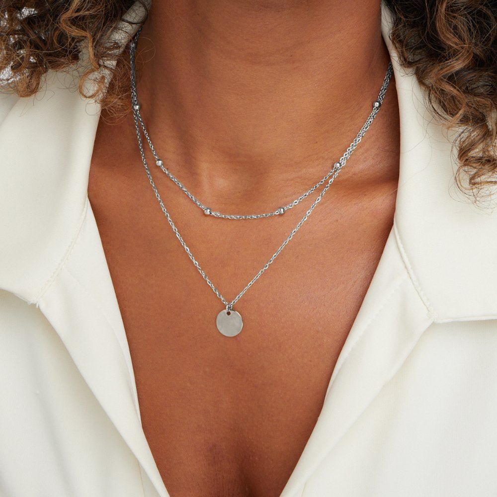 Collier superposé argent