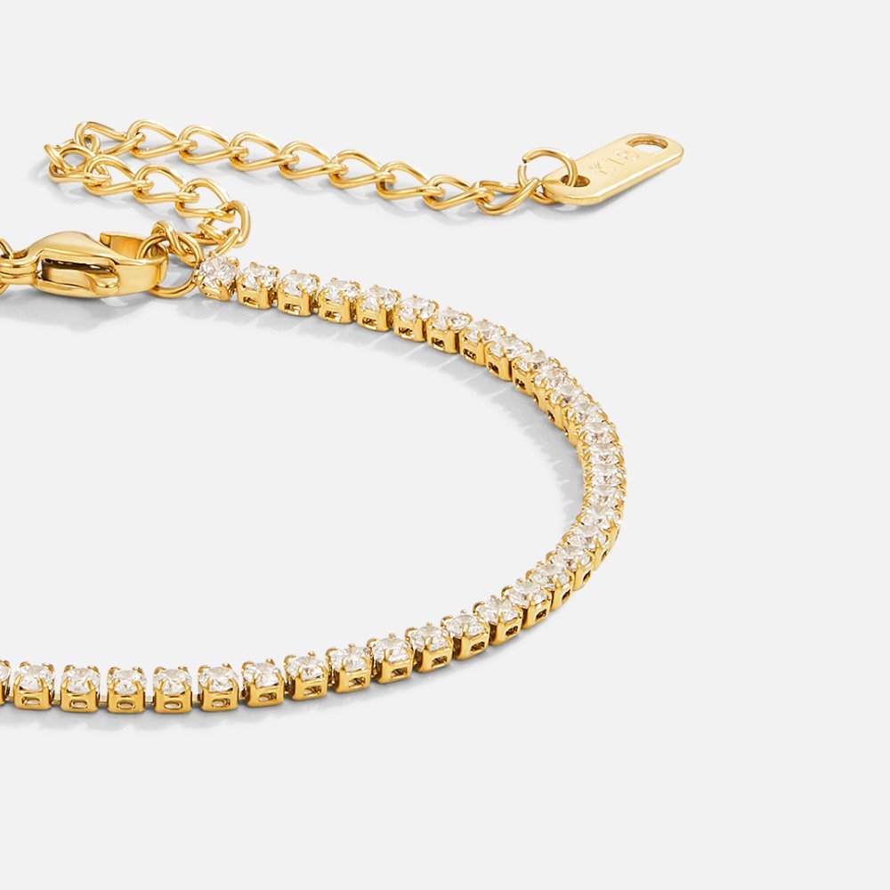 Cordelia Bracelet tennis doré
