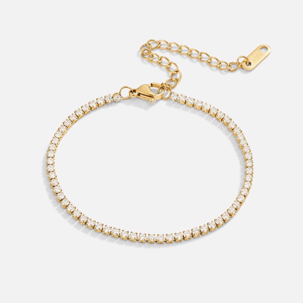 Cordelia Bracelet tennis doré