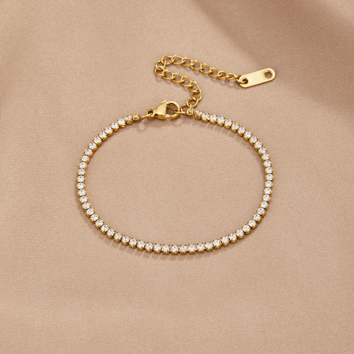 Cordelia Bracelet tennis doré
