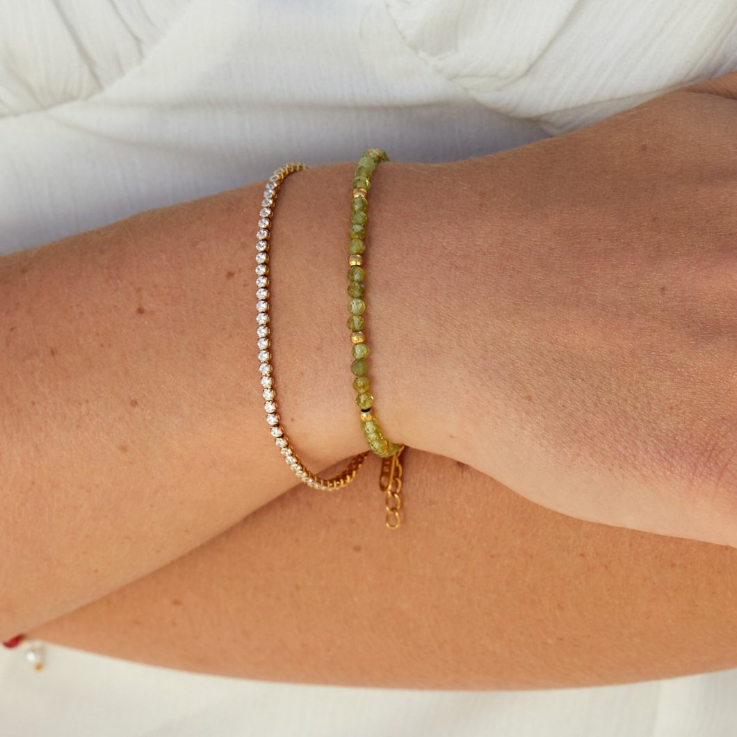 Cordelia Bracelet tennis doré