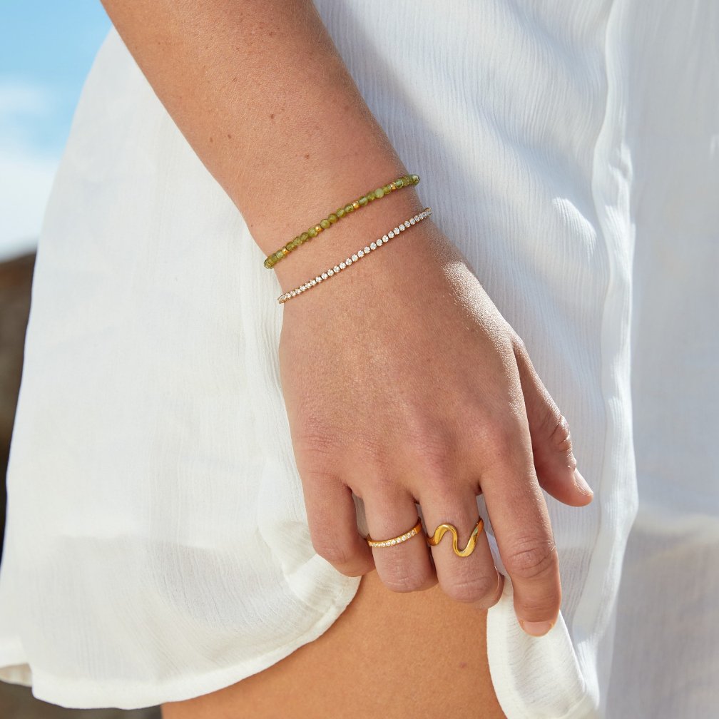 Cordelia Bracelet tennis doré