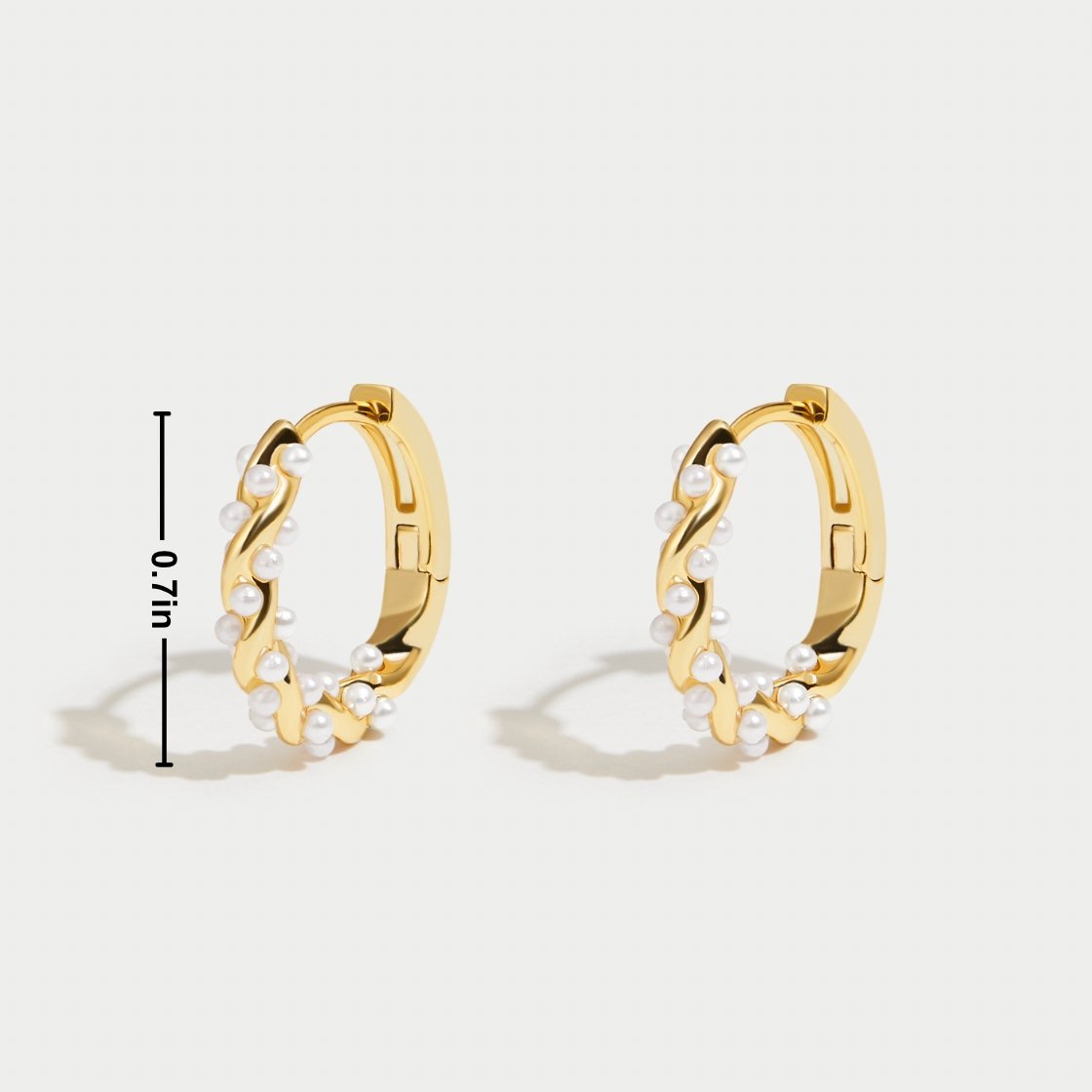Vale Boucles d'oreilles créoles perles